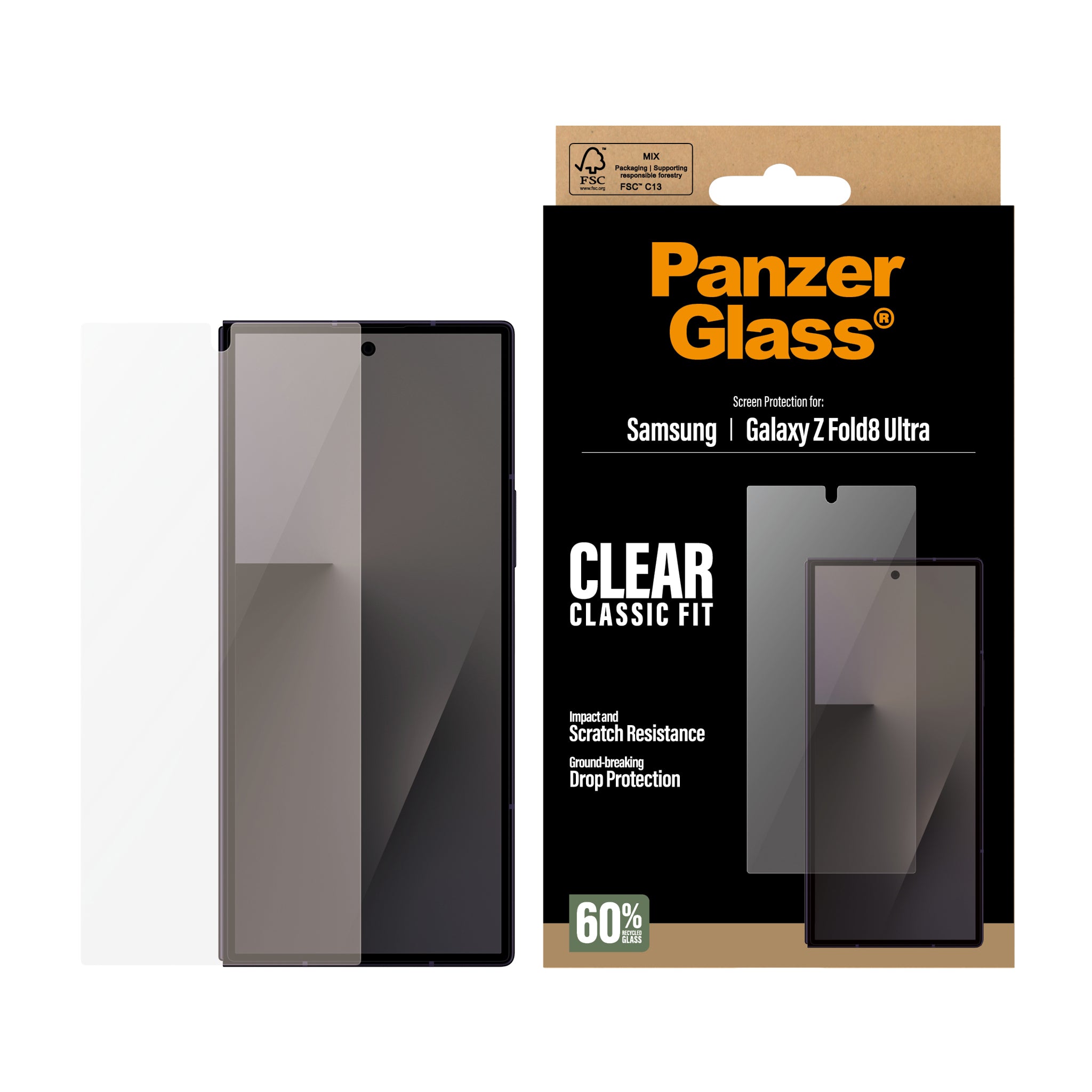 PanzerGlass® Sub Screen Protector Samsung new Galaxy Z Fold7 Ultra | Classic Fit